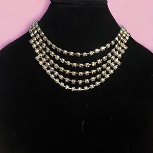 Dazzling Multi-Strand Silver Necklace